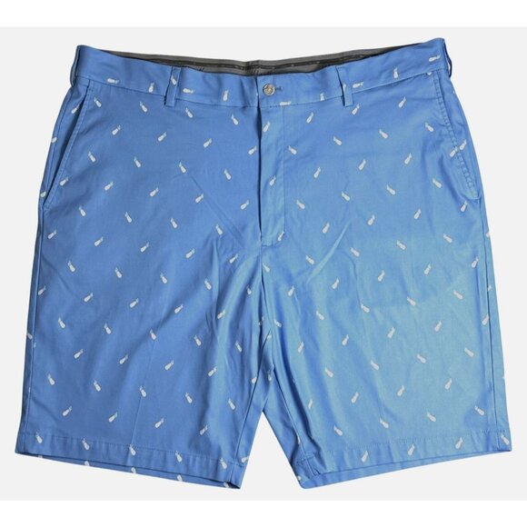 Walter Hagen Size 36 Mens Blue Golf Shorts With Pineapple Print Polyester/Spand - Picture 2 of 12